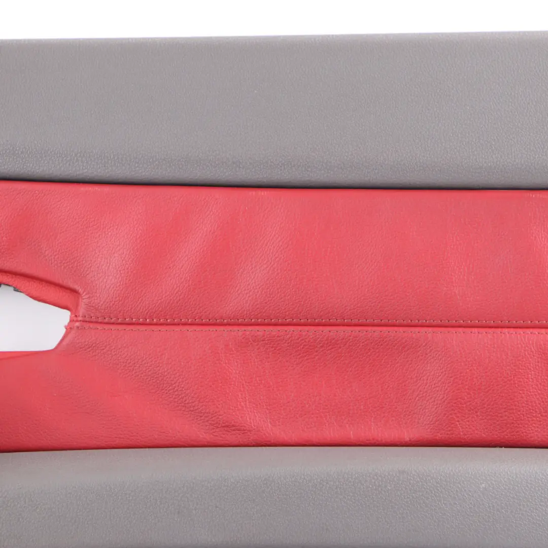 BMW Z4 E85 Door Card Front Right O/S Leather Grey Red Trim Panel