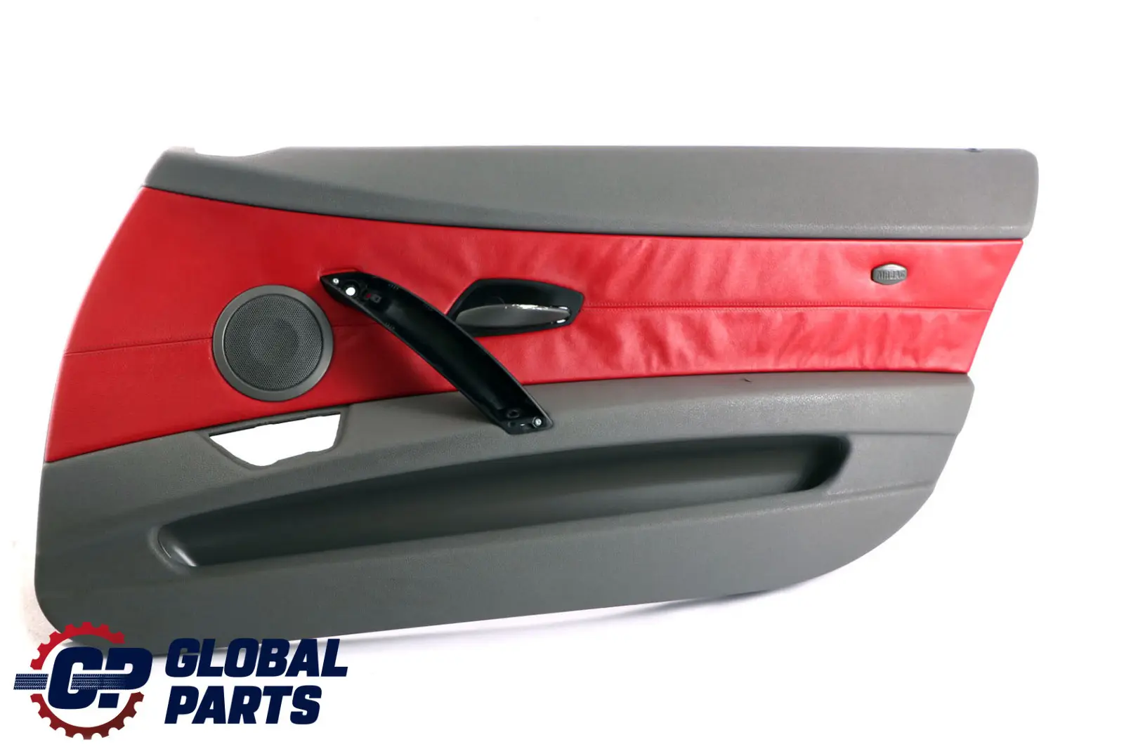 BMW E85 E86 Delantero Derecho Tarjeta de Puerta Cuero Gris Rojo Trim Panel