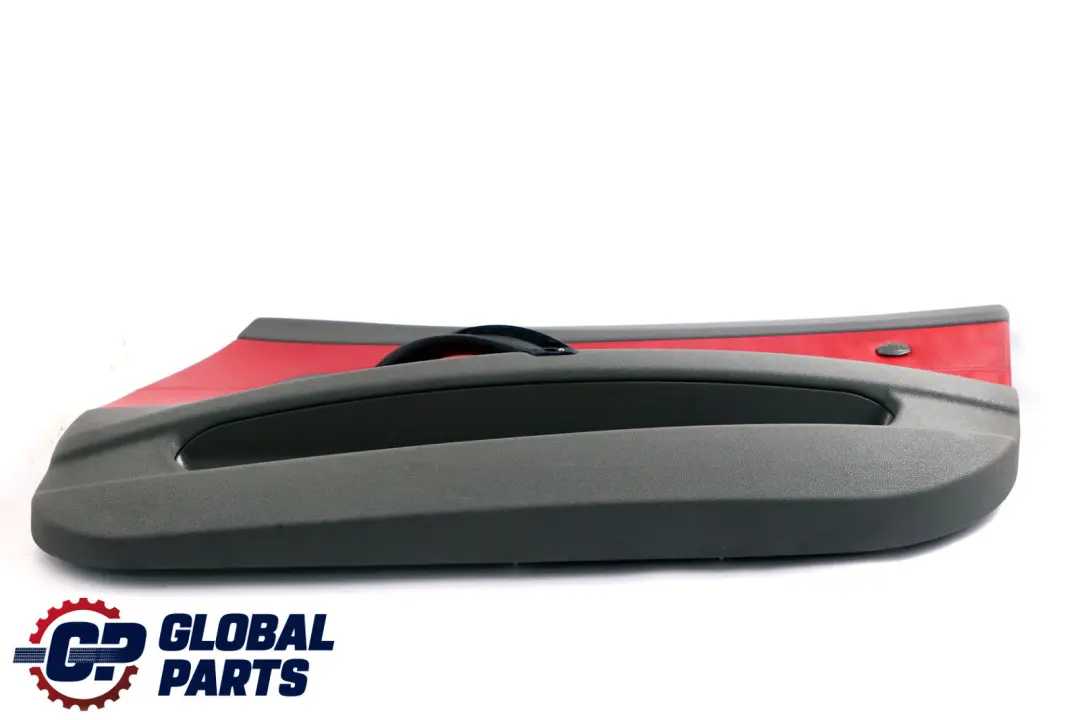 BMW E85 E86 Delantero Derecho Tarjeta de Puerta Cuero Gris Rojo Trim Panel