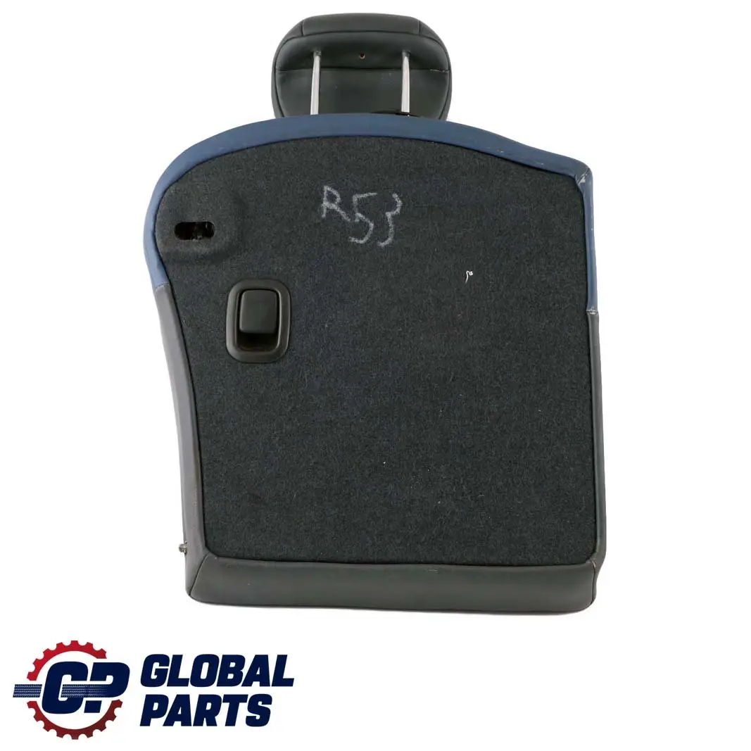 BMW Mini R53 Cooper S Rear Seat Left N/S Backrest Leather Gravity Lapis Blue