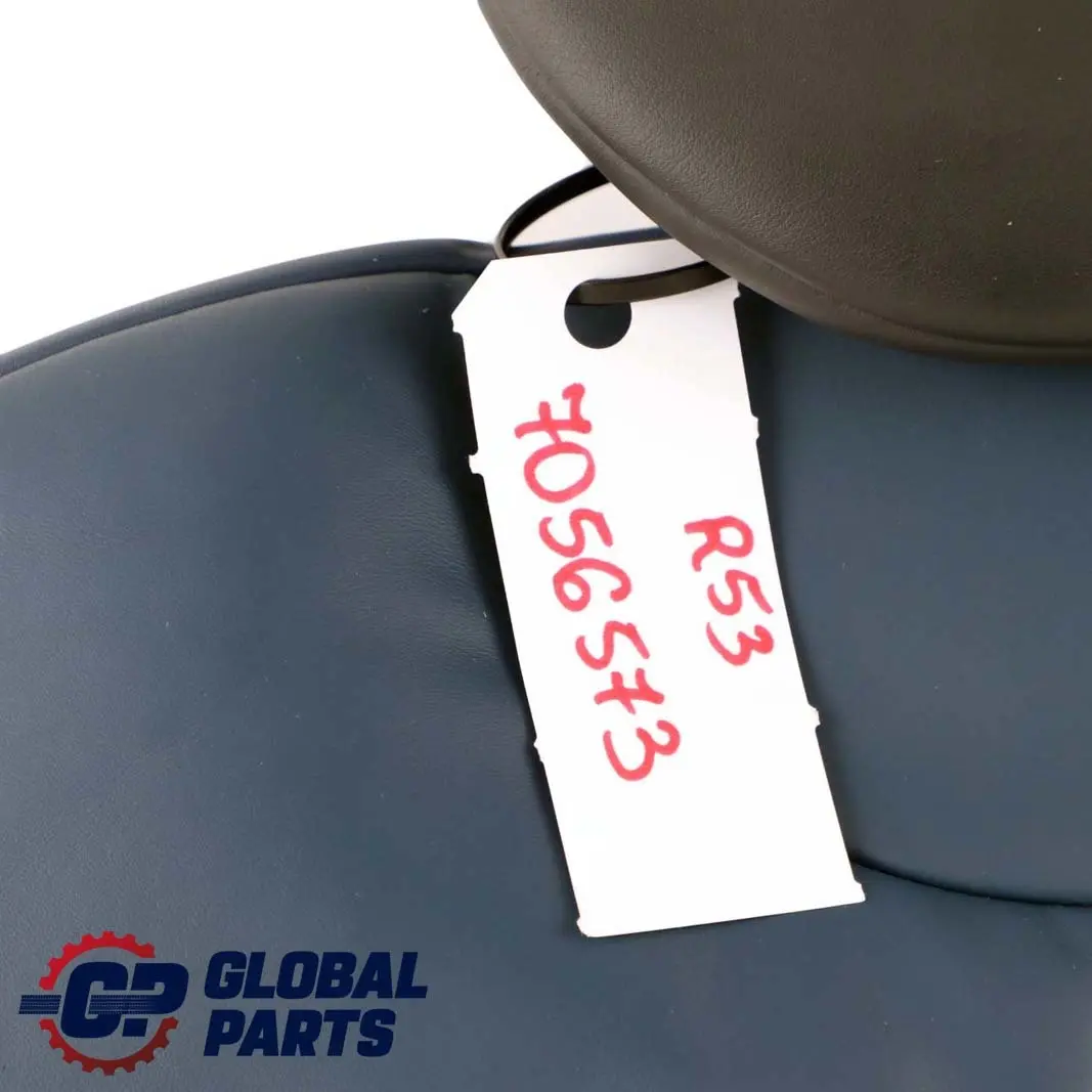 BMW Mini R53 Cooper S Rear Seat Left N/S Backrest Leather Gravity Lapis Blue