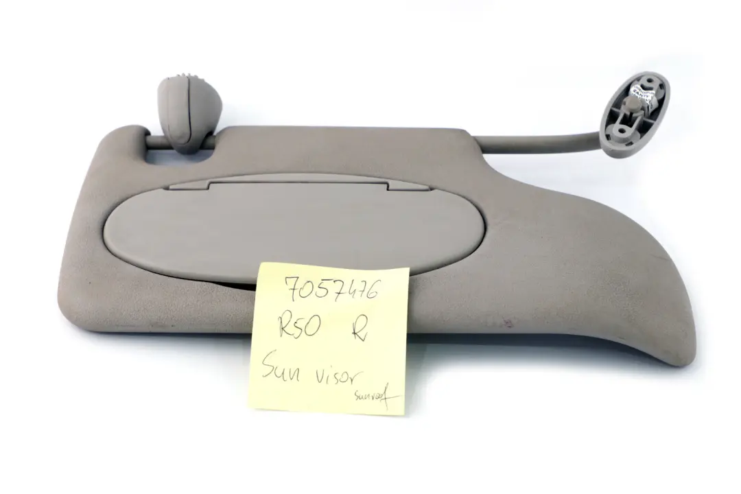Mini Cooper R50 R53 Sun Visor With Mirror Right O/S Horizon Grey