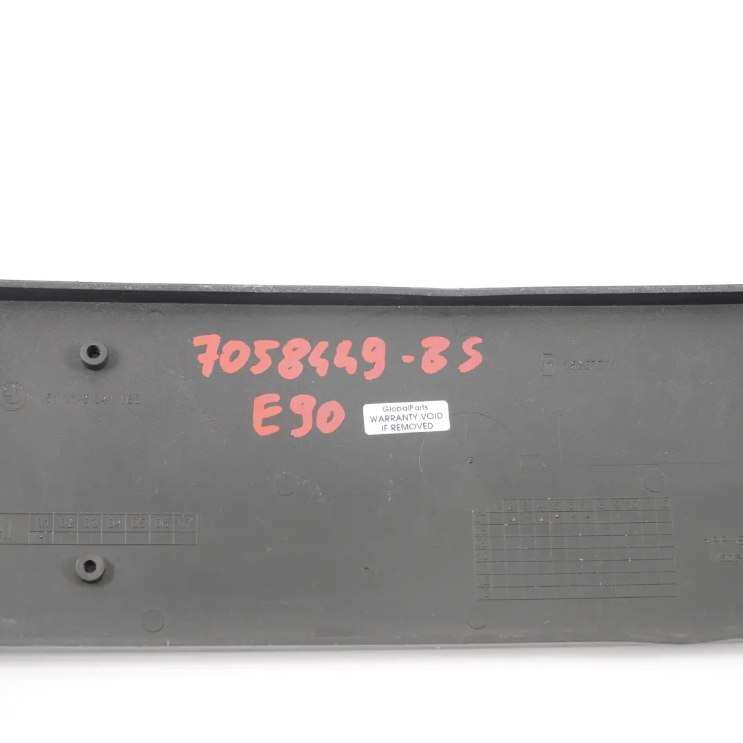 BMW E90 E91 Licence Number Plate Base Front Bumper Black Sapphire 475 8041180