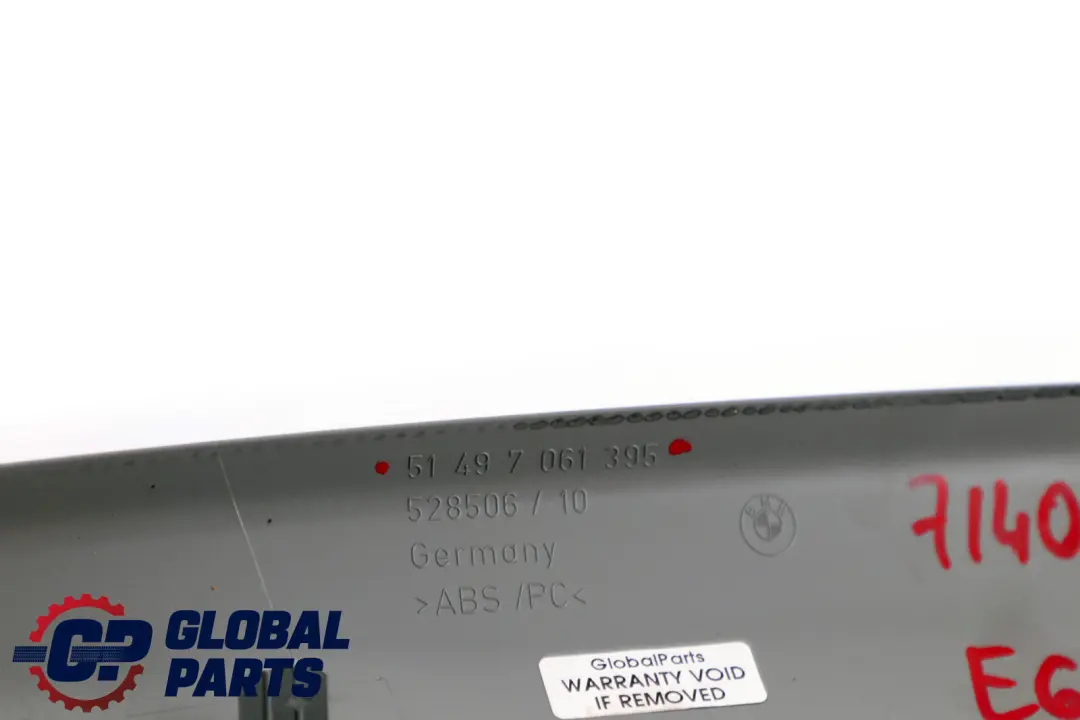 BMW 5 Series E61 Touring Boot Trunk Lid Left Lateral Trim Panel Grey 7061395