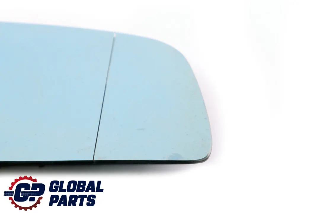 Wing Mirror Glass BMW E60 E61 E63 Right O/S  Heated Wide Angle Blue