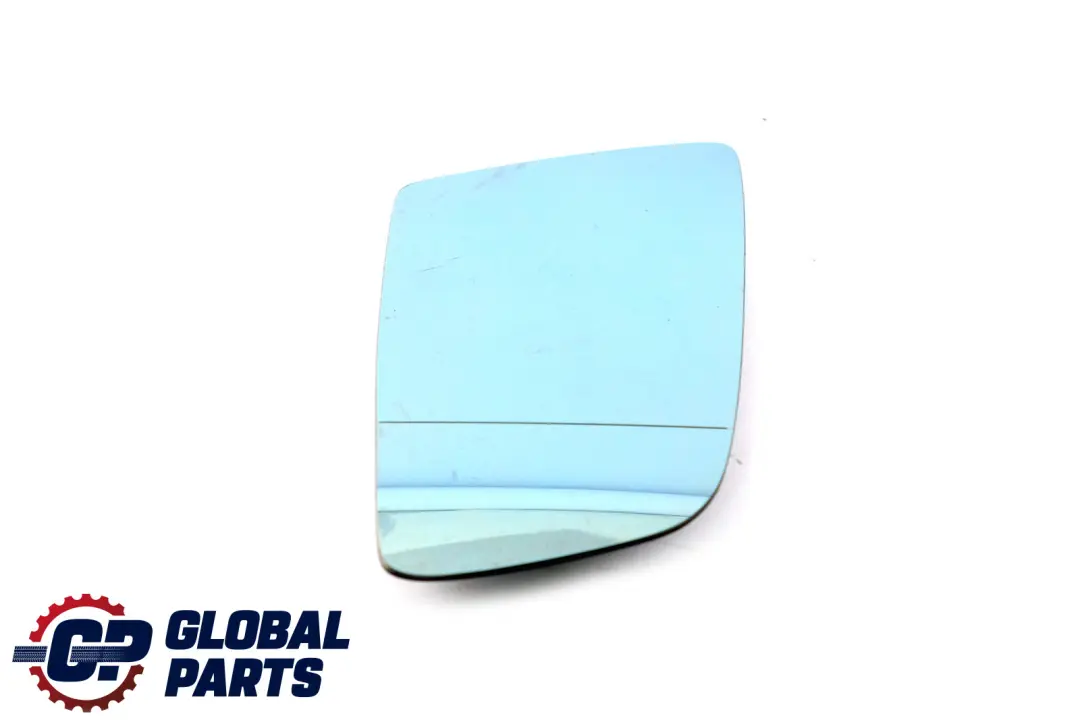 Wing Mirror Glass BMW E60 E61 E63 Right O/S  Heated Wide Angle Blue