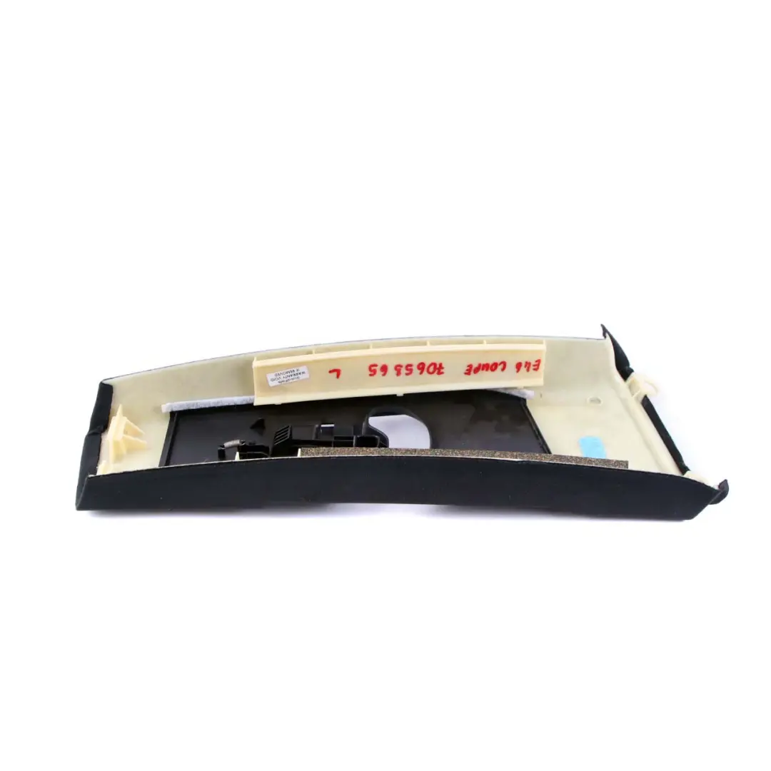 BMW 3 E46 Coupe Cover Column A Upper Left N/S Trim ITS Black 7065365