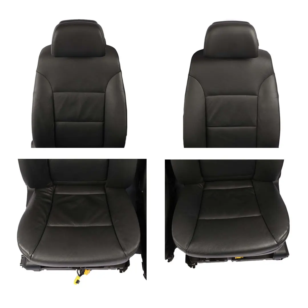 Leather Seats BMW E60 E61 LCI Black Front Driver Passenger Side Memory