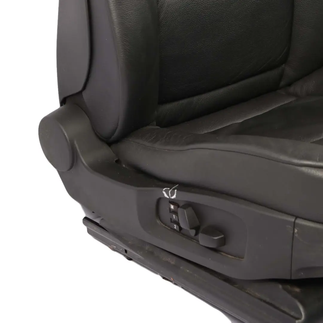 Leather Seats BMW E60 E61 LCI Black Front Driver Passenger Side Memory