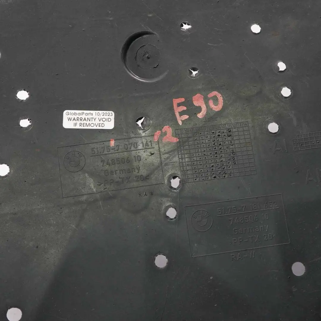 BMW E90 E91 M Sport Underfloor Under Body Floor Coating Cover Rear 7070141