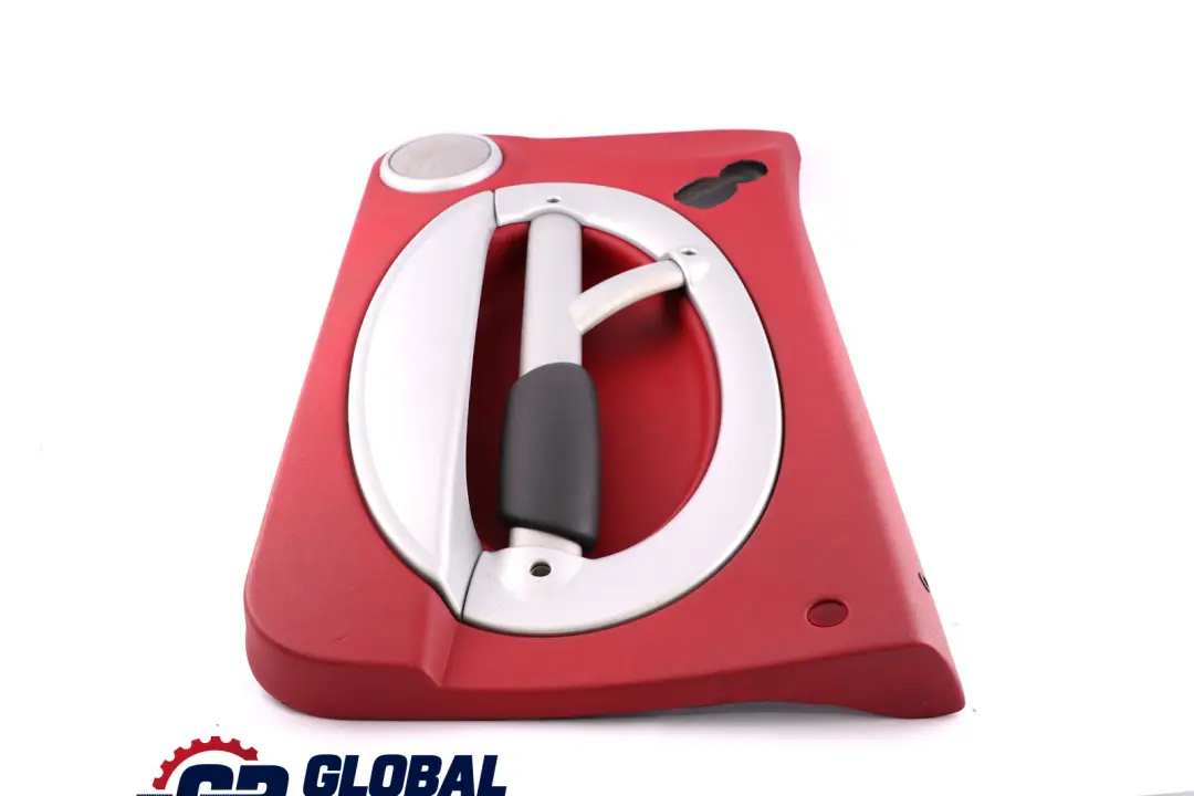 BMW Mini R50 R53 Front Right O/S Door Card Trim Tartan Red Silver