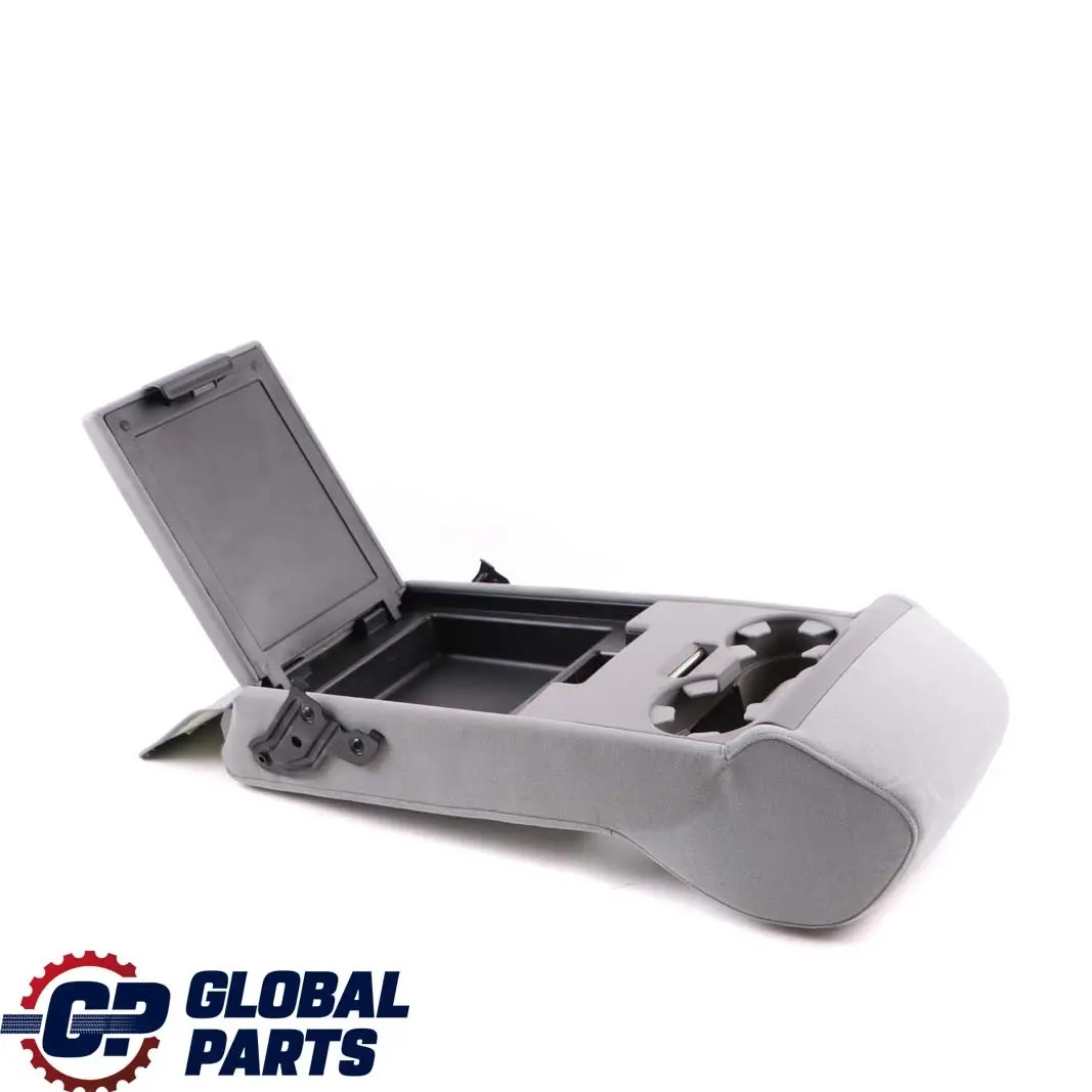 BMW E60 Rear Seat Backrest Centre Armrest Shelf Cup Holder Cloth Grey