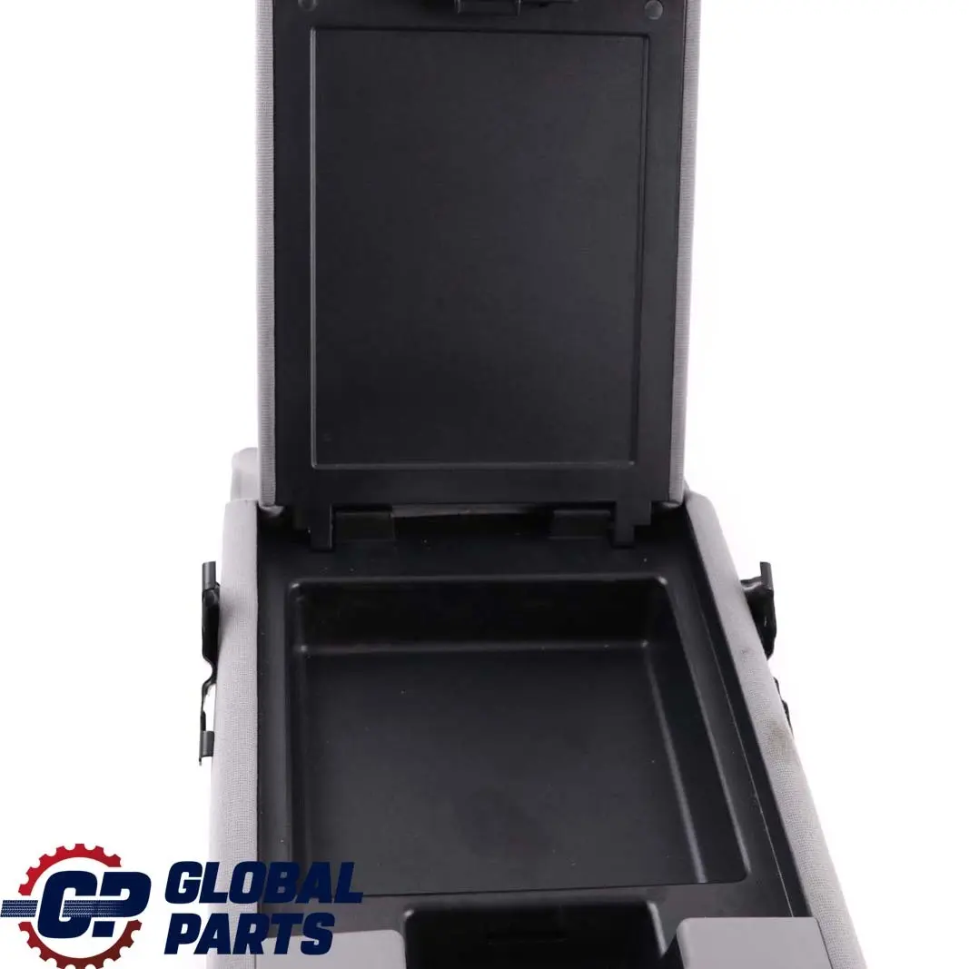 BMW E60 Rear Seat Backrest Centre Armrest Shelf Cup Holder Cloth Grey