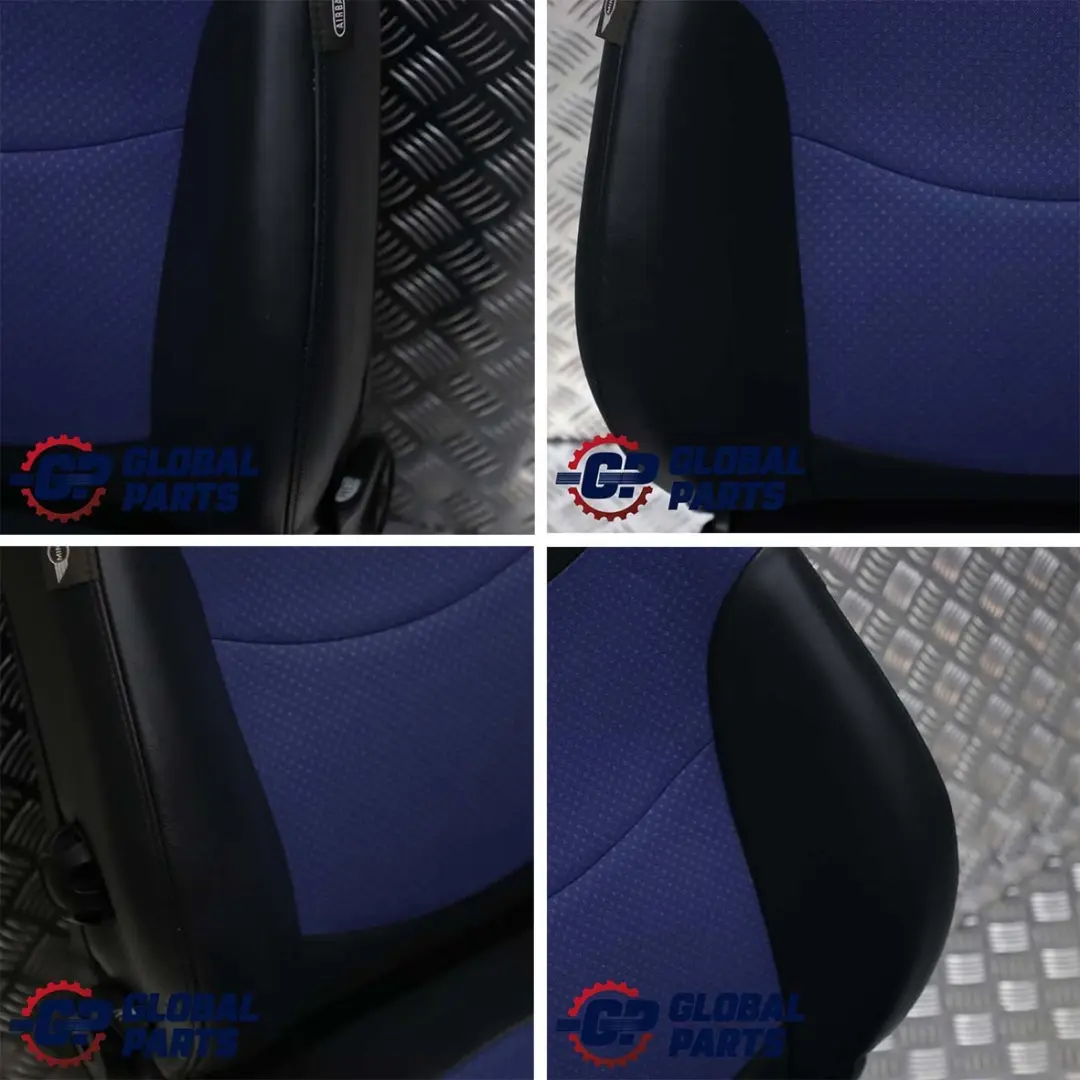 Mini Cooper S R50 R53 Front Left N/S Sport Cloth / Leather Satellite Blue Seat