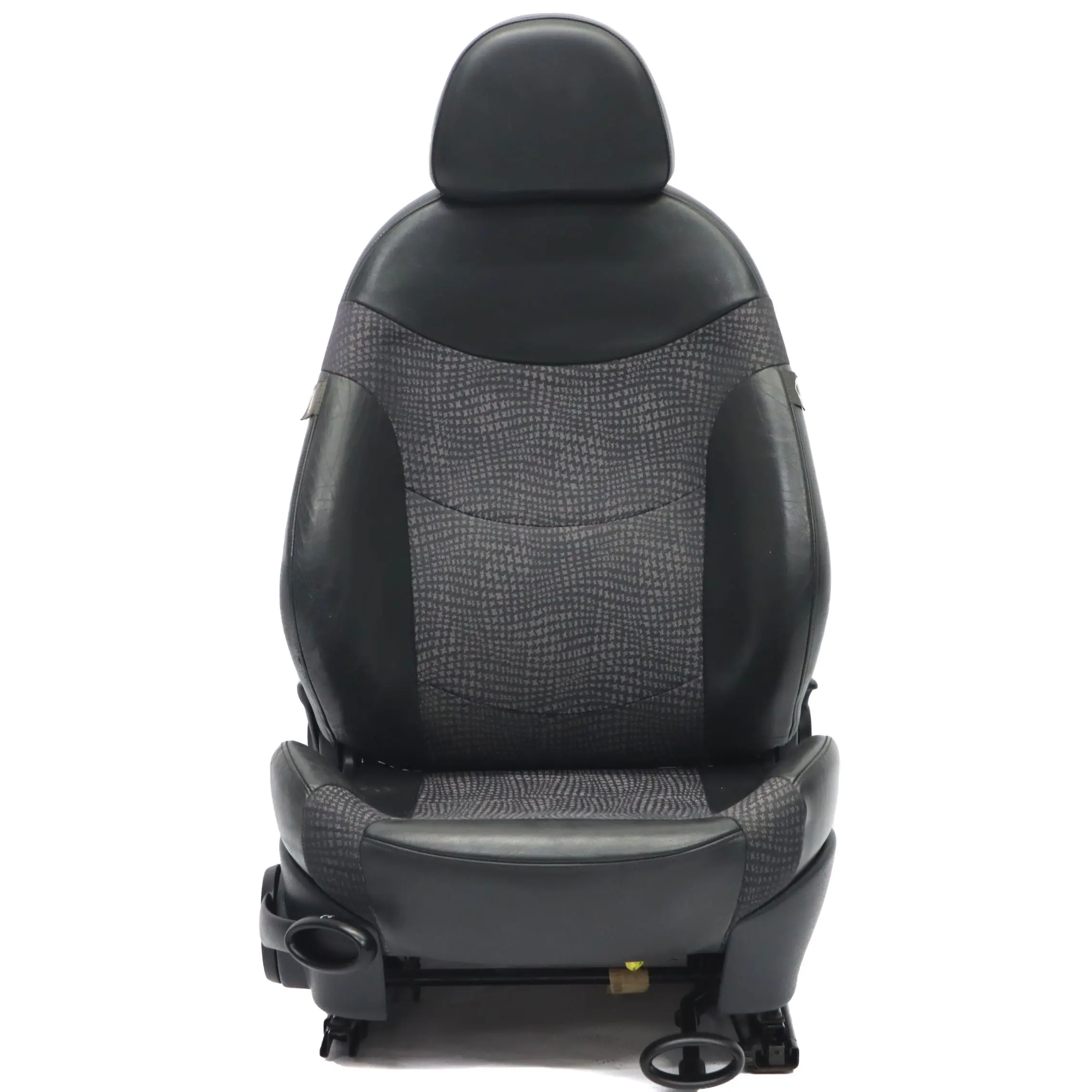 Asiento Delantero Mini R50 Sport Derecho Medio Cuero Tela Panther Negro Kaleido