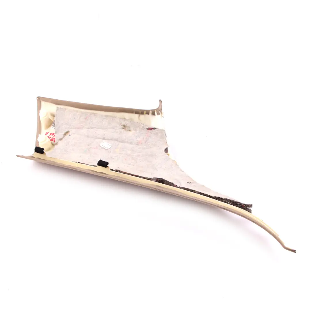 BMW 6 E63 LCI Trim Right O/S Column A Cover ITS Cloth Cream Beige 7073606