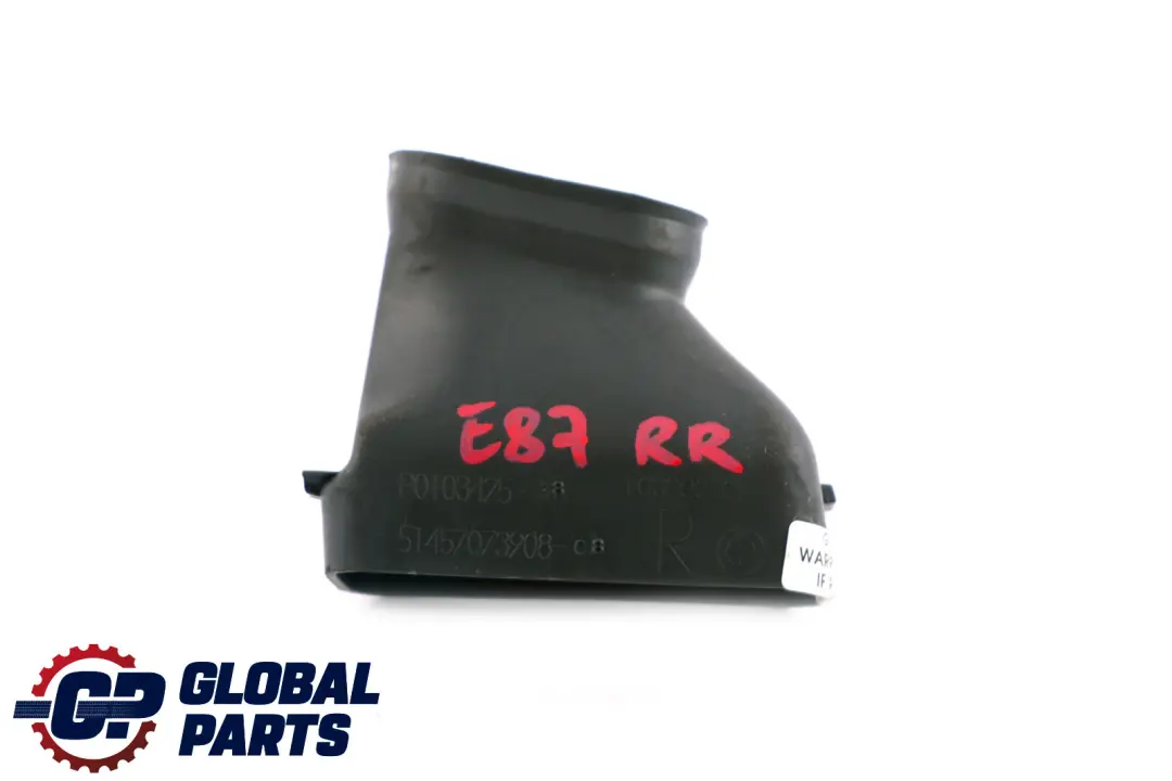 BMW E81 E82 E84 E87 E88 Conducto del calentador trasero derecho 7073908