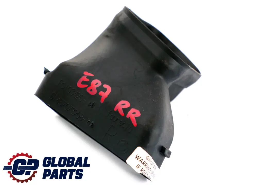 BMW E81 E82 E84 E87 E88 Conducto del calentador trasero derecho 7073908