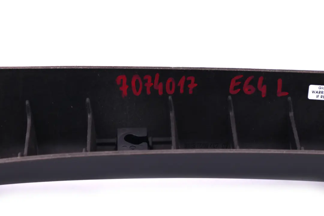BMW Series E64 E64N LCI Column A Pillar Trim Cover Left N/S Basaltgrau Grey