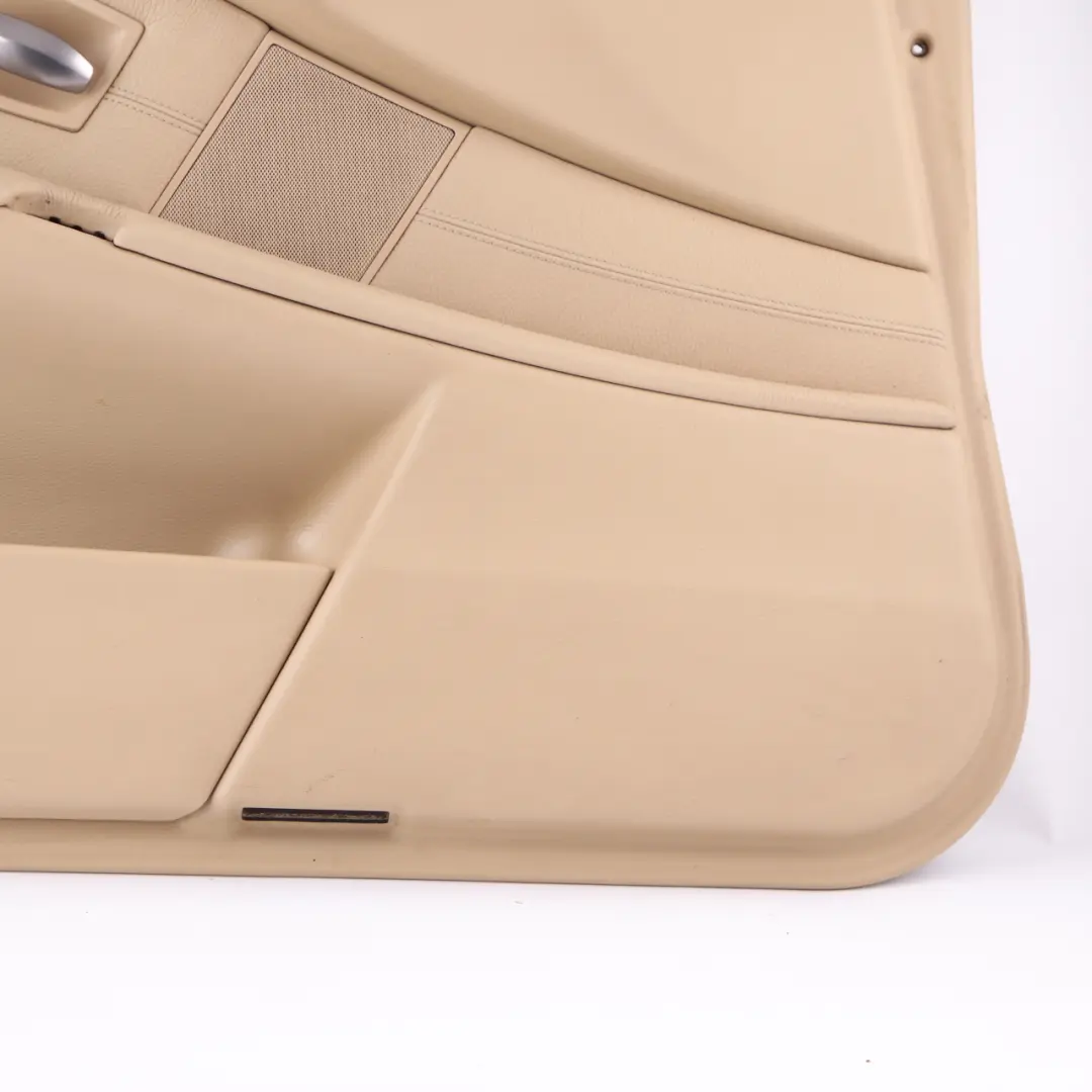 BMW 5 E60 E61 Front Left N/S Door Card Trim Panel Beige Leather