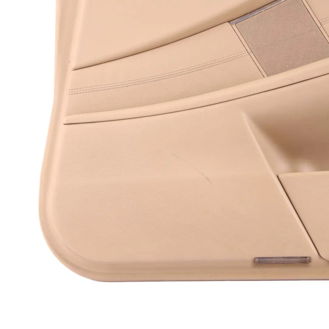 BMW 5 E60 E61 Front Right O/S Door Card Side Panel Trim Panel Beige Leather