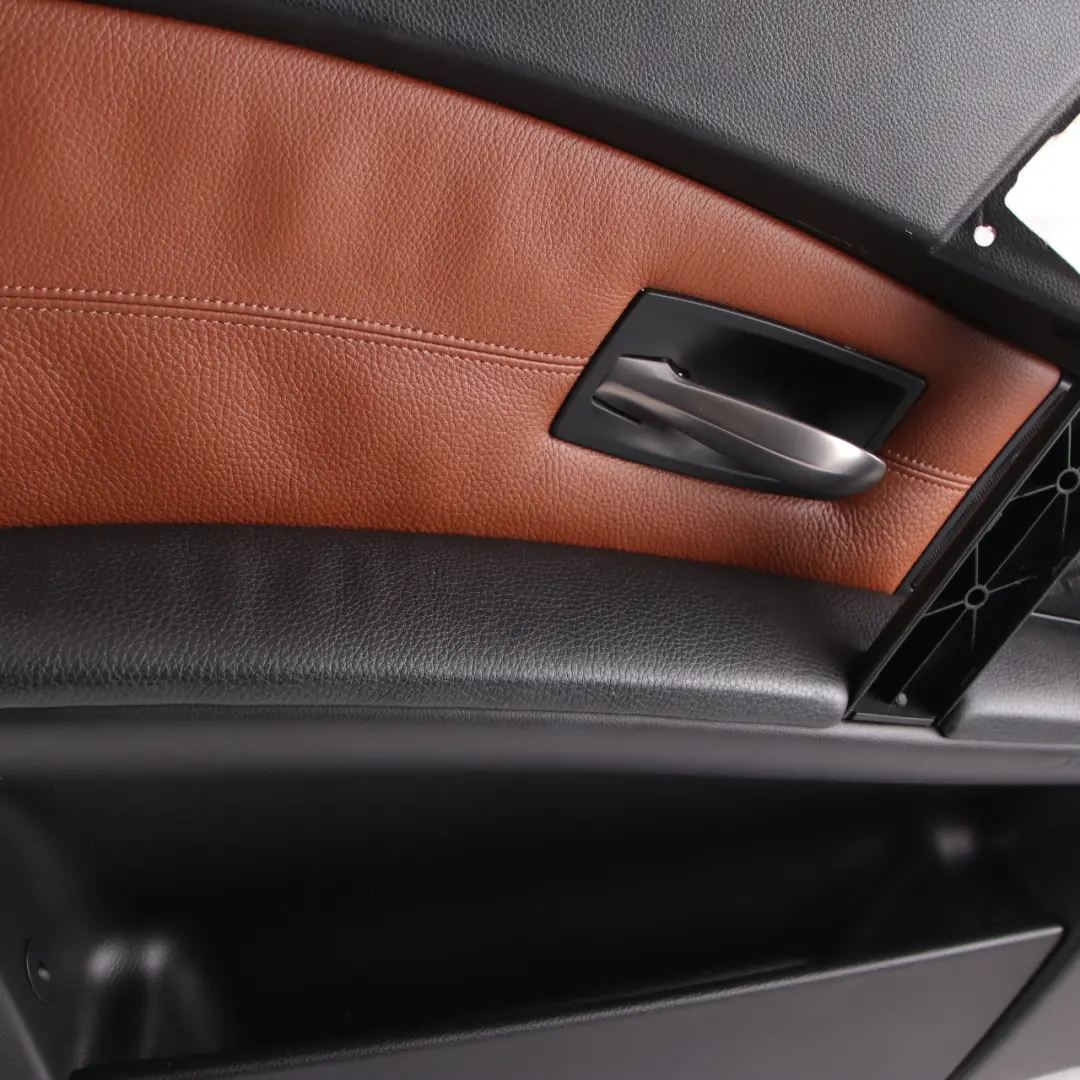 Door Card BMW E60 E61 Trim Panel Covering Front Left N/S Leather Brown