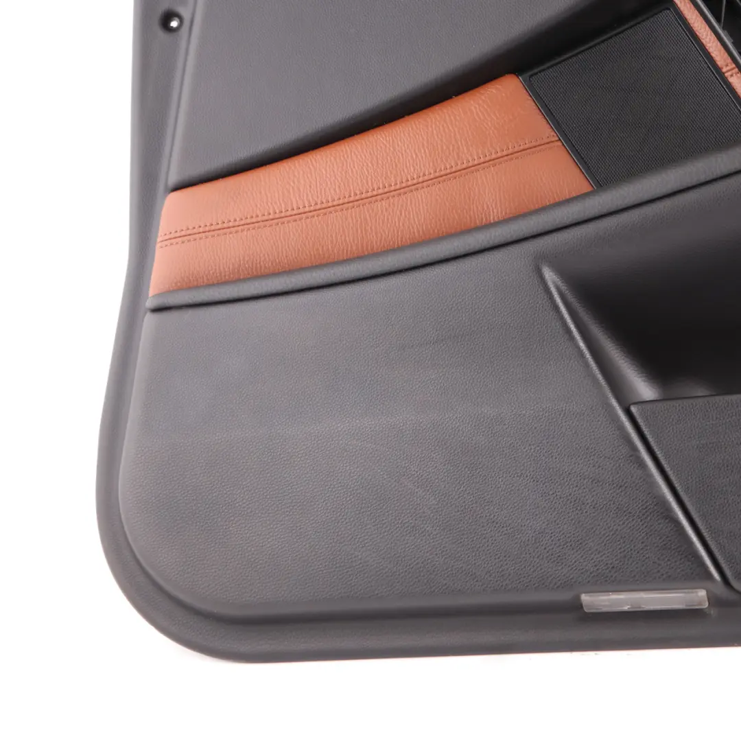 Door Card BMW E60 E61 Trim Panel Covering Front Right O/S Leather Brown