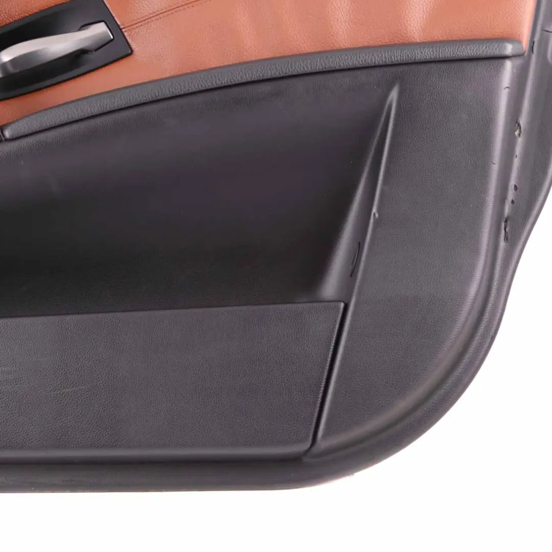 Door Card BMW E60 E61 Trim Panel Covering Front Right O/S Leather Brown