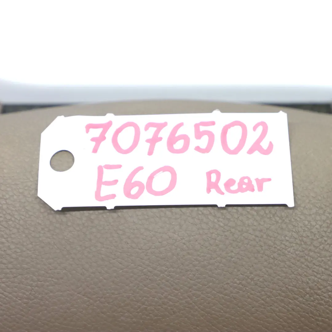 BMW E60 Interior Respaldo Asiento Trasero Funda De Cuero Dakota Marrón