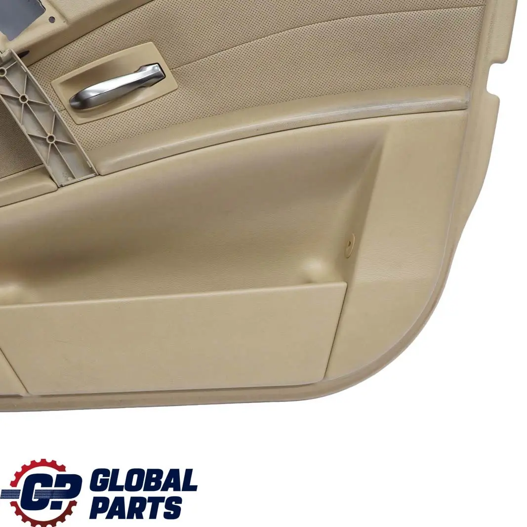 BMW E60 E61 Delantero Derecho Tarjeta De Puerta De cuero Nasca Beige Forro Trim