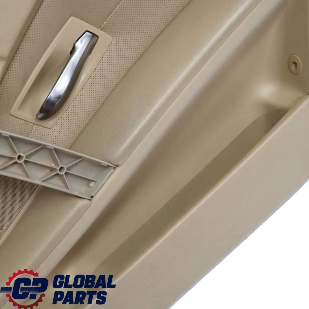 BMW E60 E61 Delantero Derecho Tarjeta De Puerta De cuero Nasca Beige Forro Trim