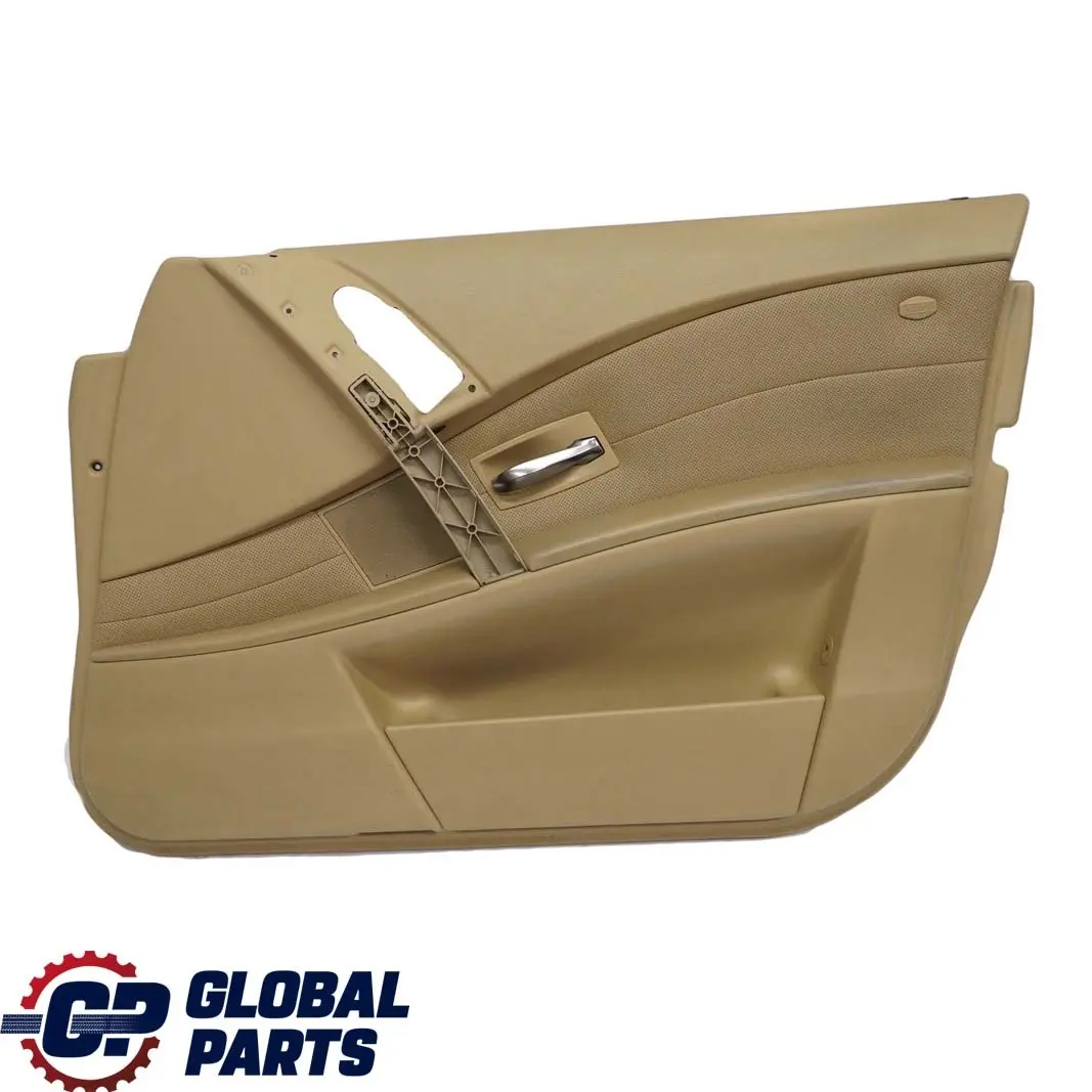 BMW E60 E61 Delantero Derecho Tarjeta De Puerta De cuero Nasca Beige Forro Trim