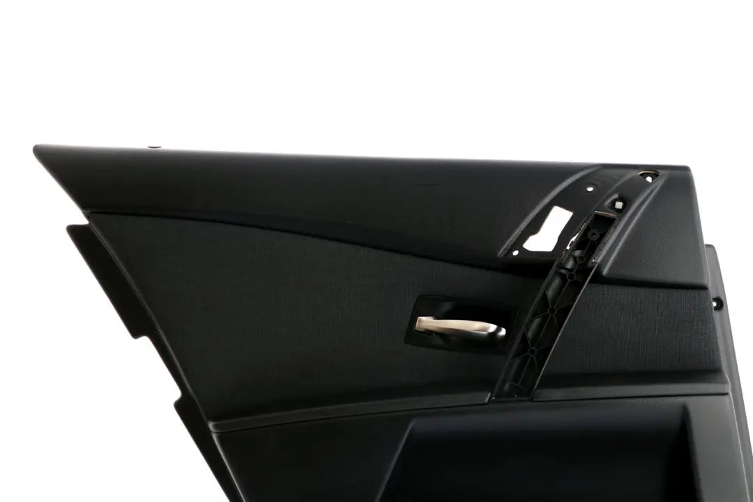 BMW E60 Trasera Izquierda Tarjeta Puerta Forro Tela Panel Trim Negro