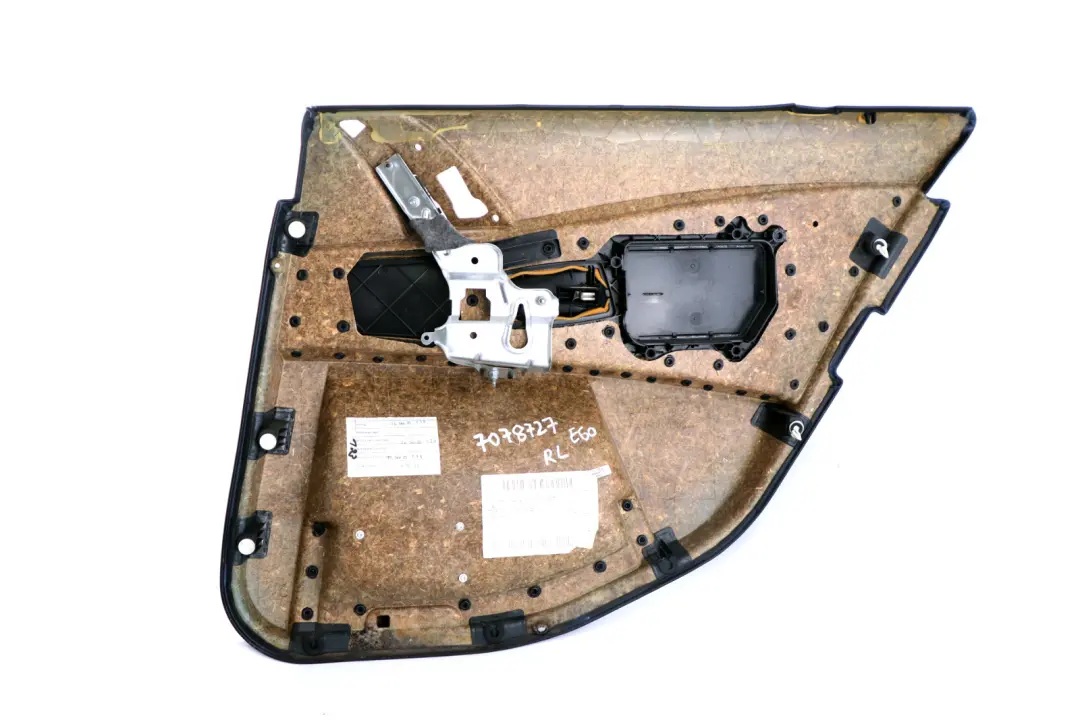 BMW E60 E61 Puerta Tarjeta Forro Tela Panel Trasero Izquierdo Antracita