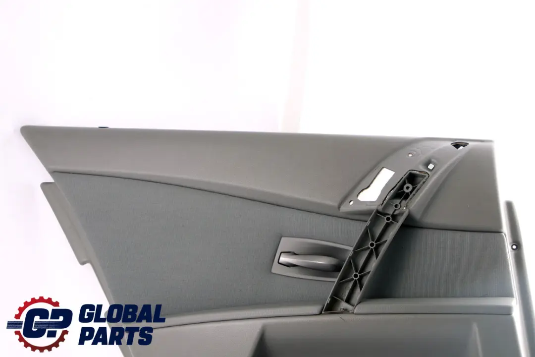 BMW E60 E61 Panel revestimiento tela para tarjeta puerta trasera izquierda Gris