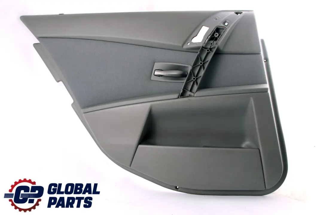 BMW E60 E61 Panel revestimiento tela para tarjeta puerta trasera izquierda Gris