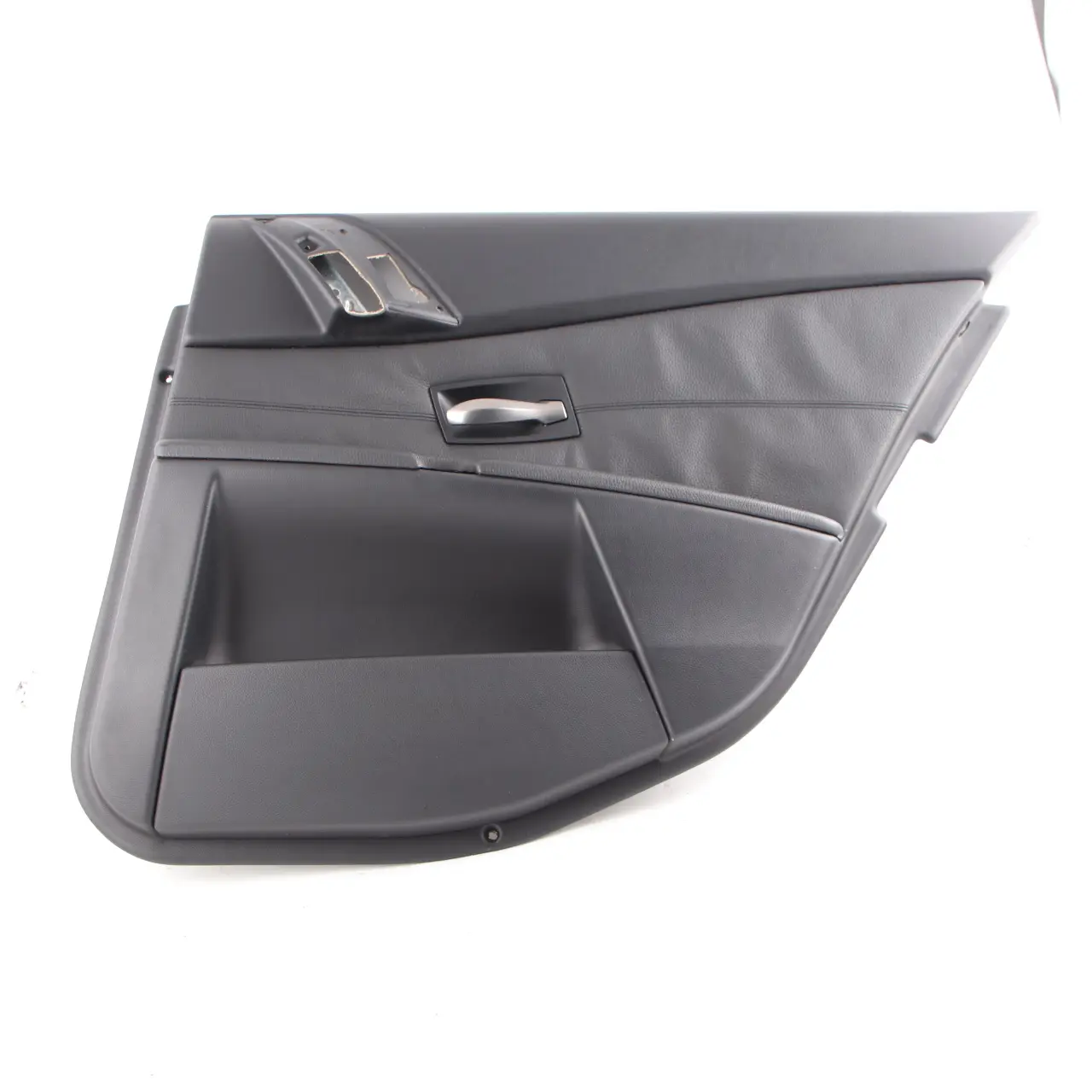 BMW E60 E61 Door Card Lining Leather Trim Panel Cover Rear Right O/S Black