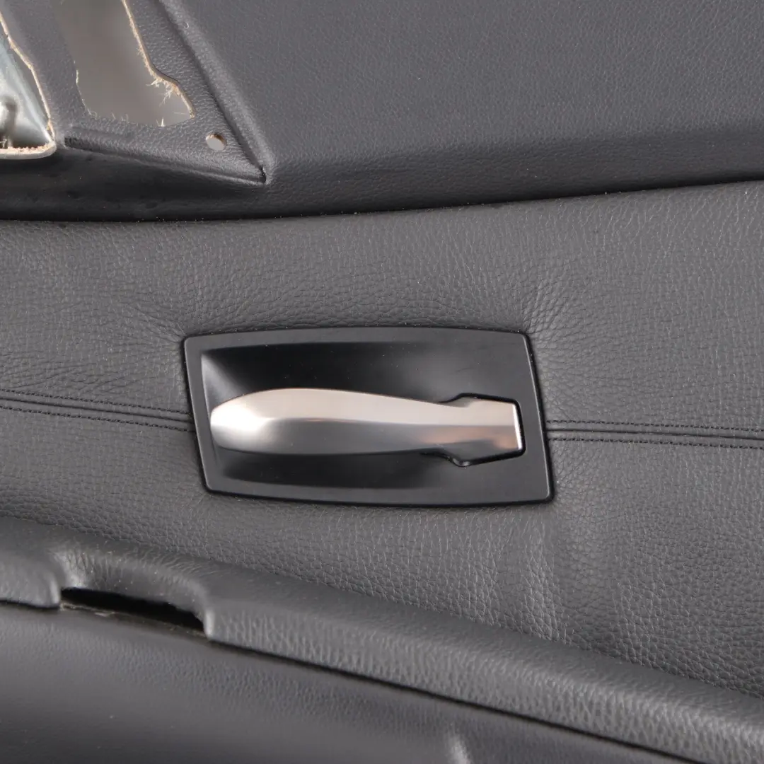 BMW E60 E61 Door Card Lining Leather Trim Panel Cover Rear Right O/S Black