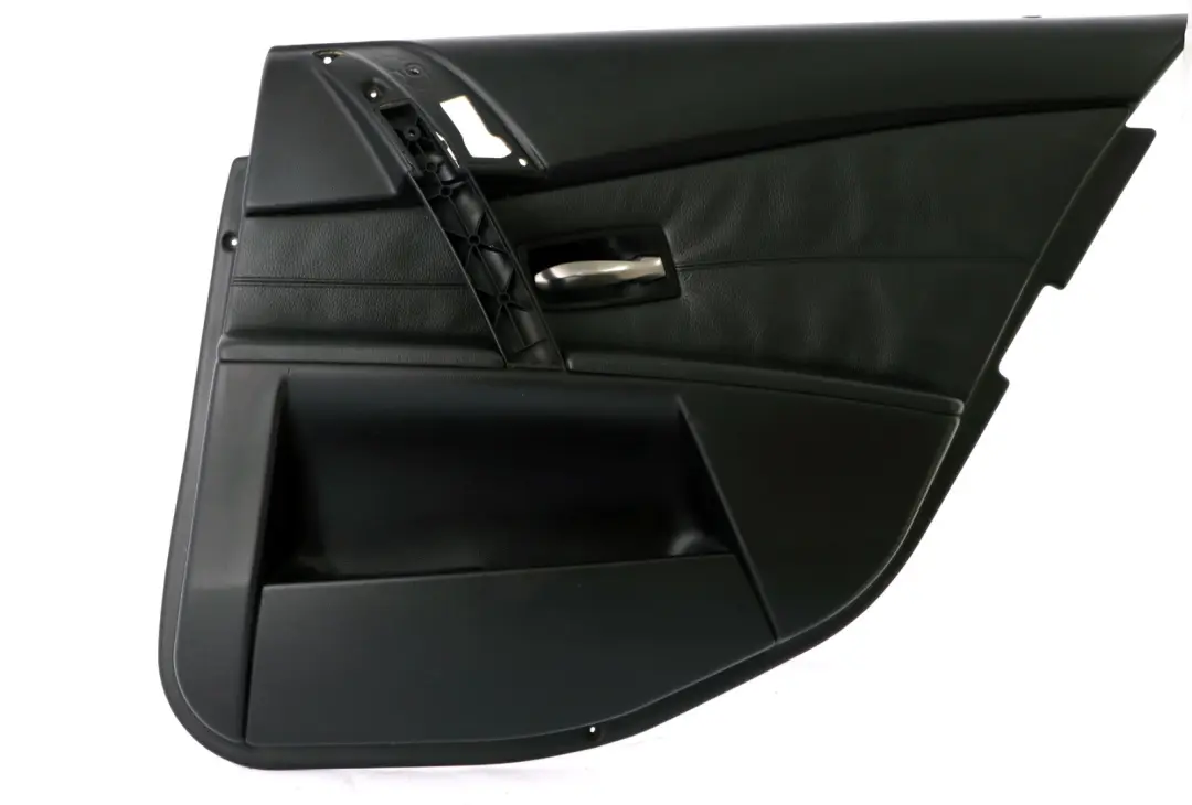 BMW E60 E61 Door Card Lining Leather Trim Panel Rear Right Black