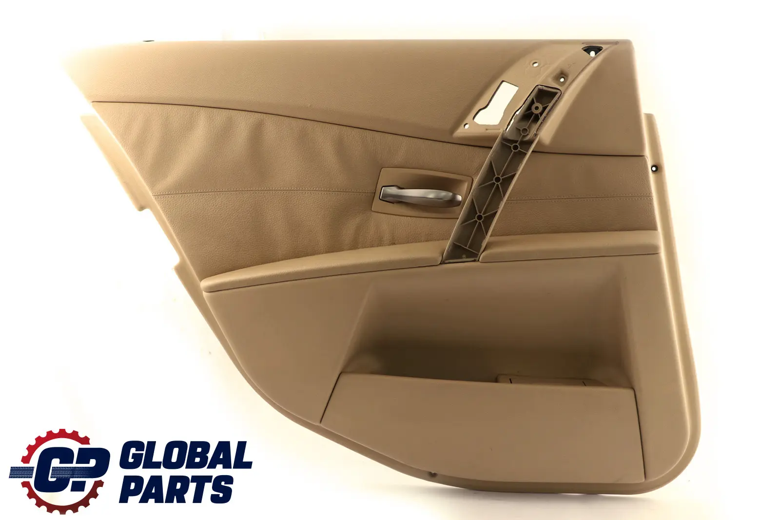 BMW E60 E61 Tarjeta De Puerta Forro Panel Trasero Izquierdo Beige Cuero