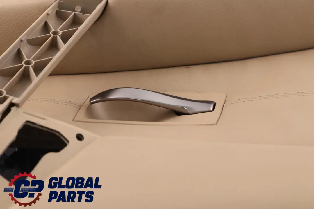 BMW E60 E61 Tarjeta De Puerta Forro Panel Trasero Izquierdo Beige Cuero