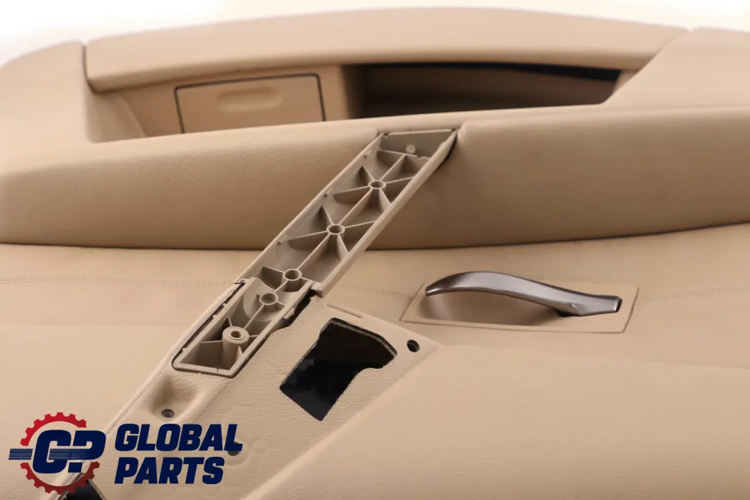 BMW E60 E61 Tarjeta De Puerta Forro Panel Trasero Izquierdo Beige Cuero