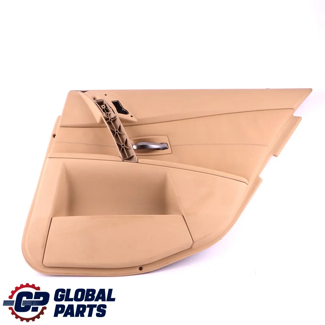 BMW E60 E61 Tarjeta puerta revestimiento panel trasero derecho cuero beige