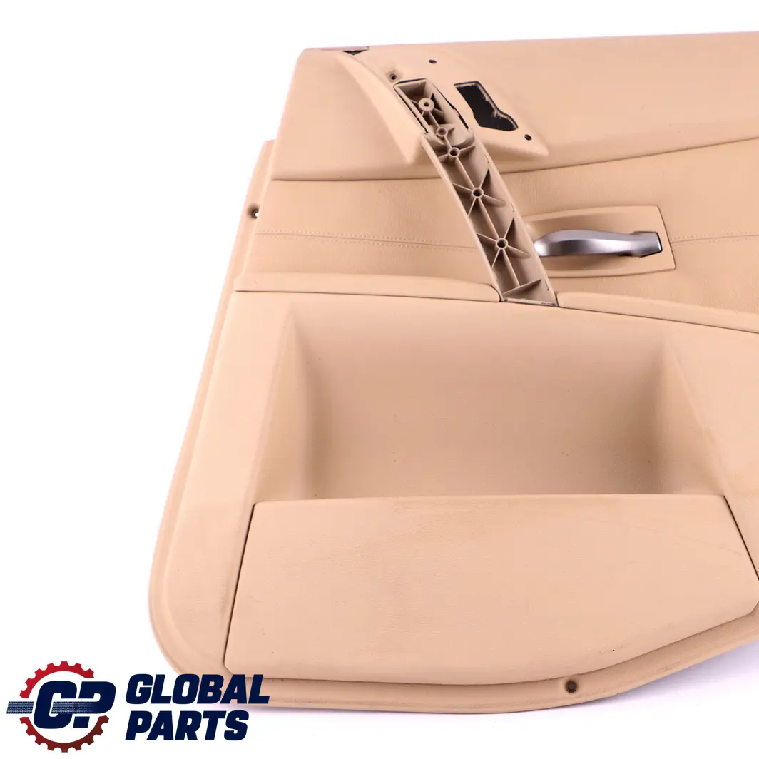 BMW E60 E61 Tarjeta puerta revestimiento panel trasero derecho cuero beige