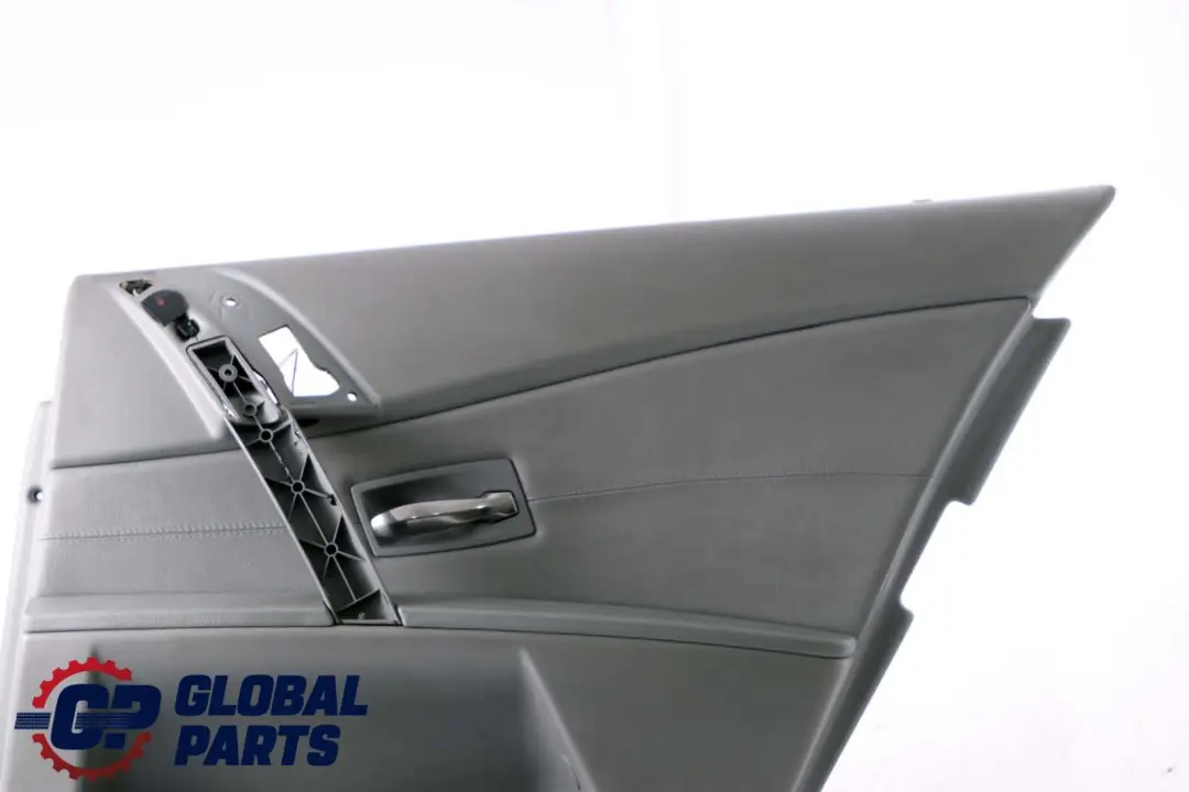 BMW E60 Trasera Derecha E61 Tarjeta Puerta Forro Cuero Panel Gris