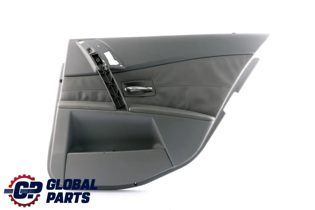 BMW 5 Series E60 Rear Right O/S E61 Door Card Lining Leather Trim Panel Grey