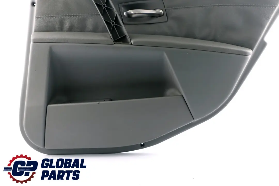 BMW 5 Series E60 Rear Right O/S E61 Door Card Lining Leather Trim Panel Grey