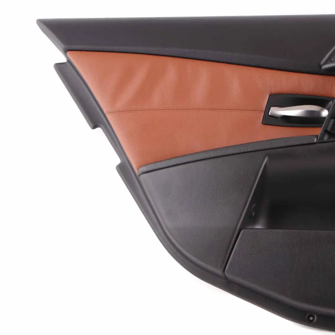 Door Card BMW E60 Rear Left N/S Door Lining Cover Trim Panel Leather Brown