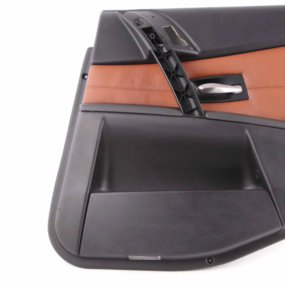 Door Card BMW E60 Rear Right O/S Door Lining Cover Trim Panel Leather Brown