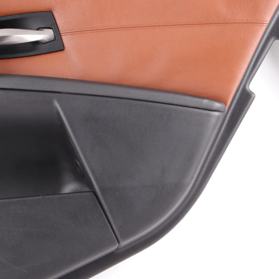 Door Card BMW E60 Rear Right O/S Door Lining Cover Trim Panel Leather Brown